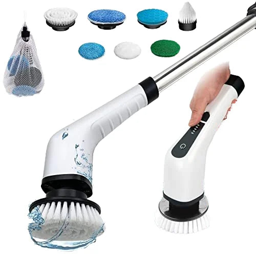 Perie de Curațat Electricǎ Multifuncționalǎ 9 in 1 , Fǎrǎ Fir, Lungime Reglabilǎ, 2 viteze