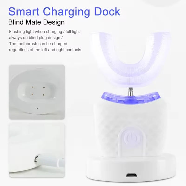 Periuță de Dinți Electrică din Silicon pentru Albirea Dinților, cu Ultrasunete, pentru Adulți
